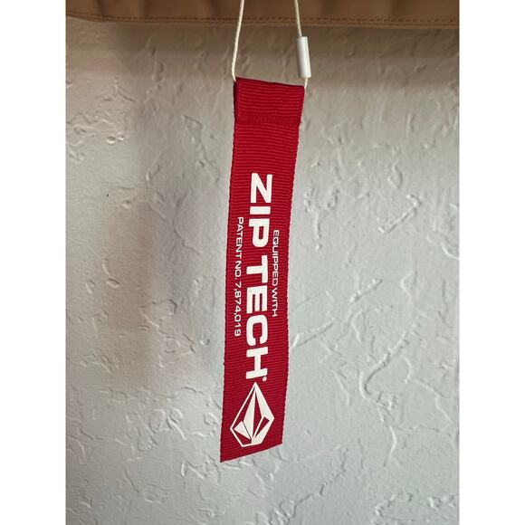 Girl’s M Volcom So Minty Tan Hooded Insulated Jacket Faux Fur NWT - Picture 10 of 16